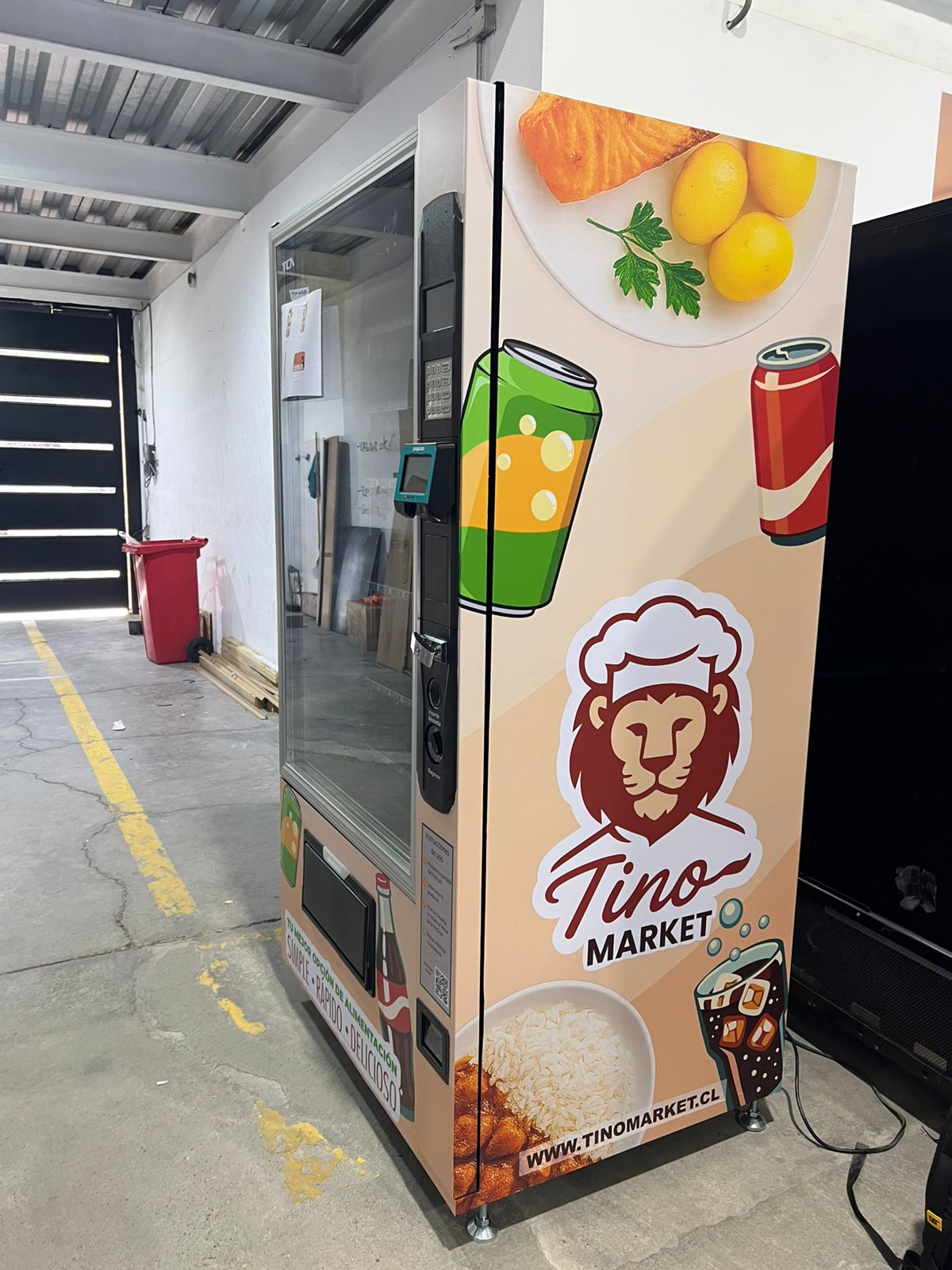 Productos en máquina Tino